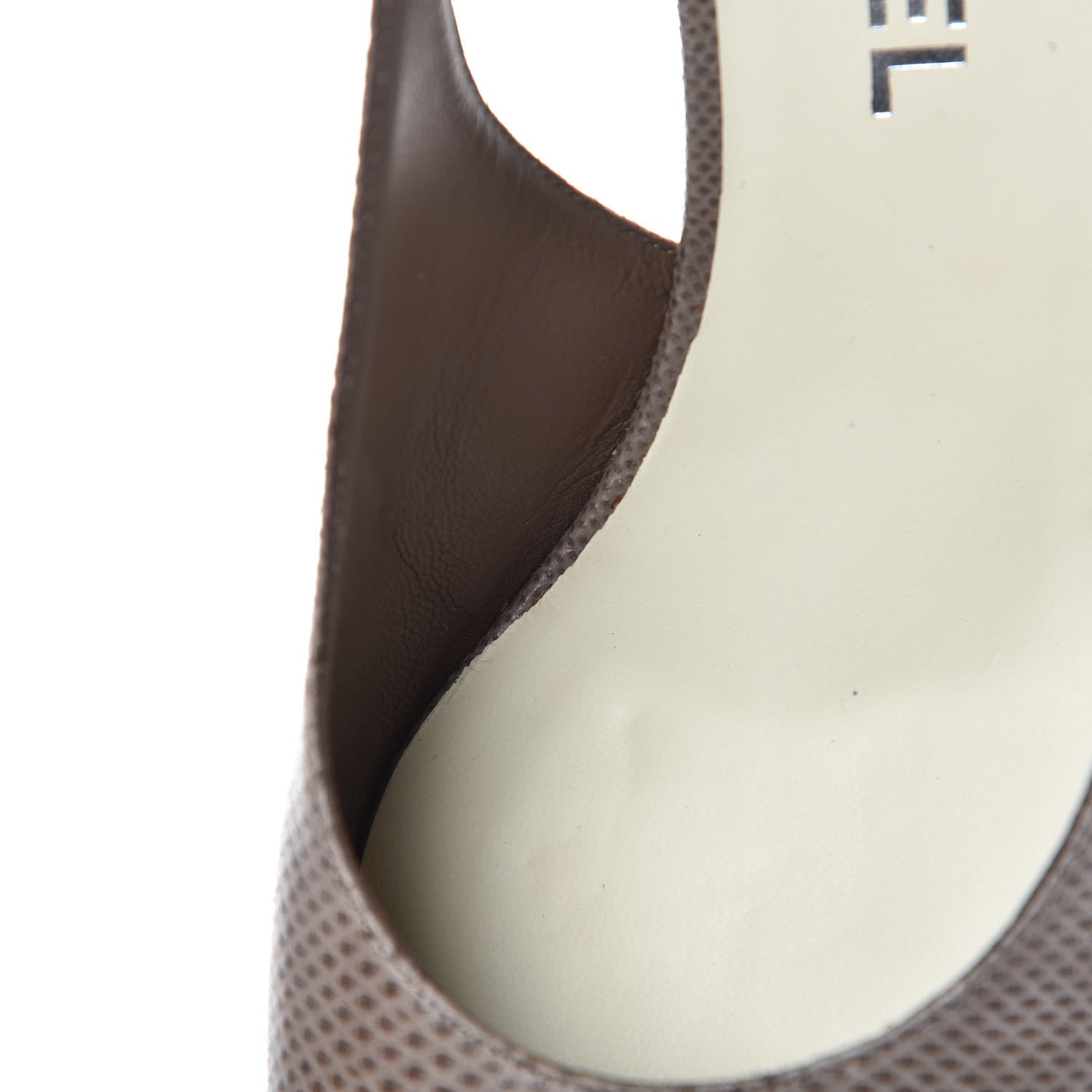 Chanel Lizard Grosgrain Cap Toe CC Slingback Sandals 40 Taupe 11 of 12
