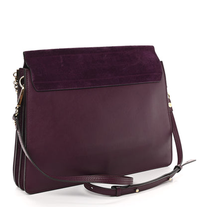 Chloe Calfskin Suede Medium Faye Shoulder Bag Intense Violine 3 of 15