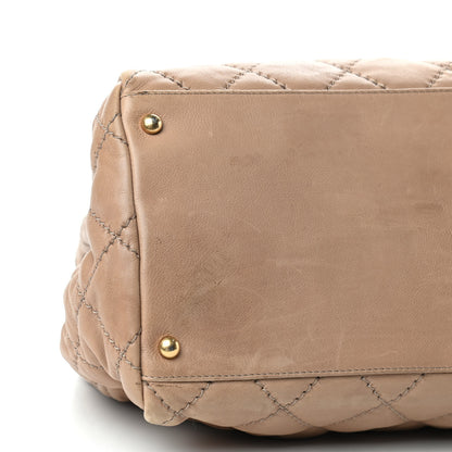 Chanel Calfskin Quilted Large Retro Chain Tote Beige 8 of 10