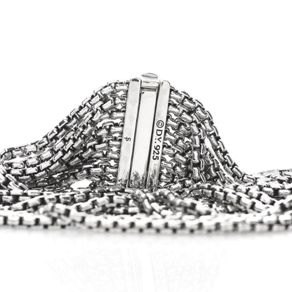 David Yurman Sterling Silver Eight-Row Box Chain Bracelet 4 of 4