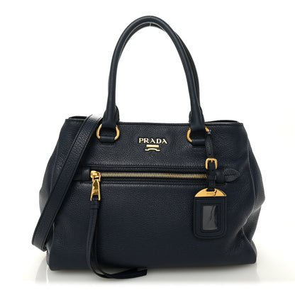 Prada Vitello Phenix Shopping Satchel Baltico 1 of 10