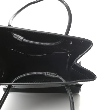 Balenciaga Patent Calfskin Logo Shopping Tote XXS Black 5 of 8