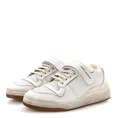 Saint Laurent Calfskin Perforated Womens SL24 Sneakers 36 White 4 of 10