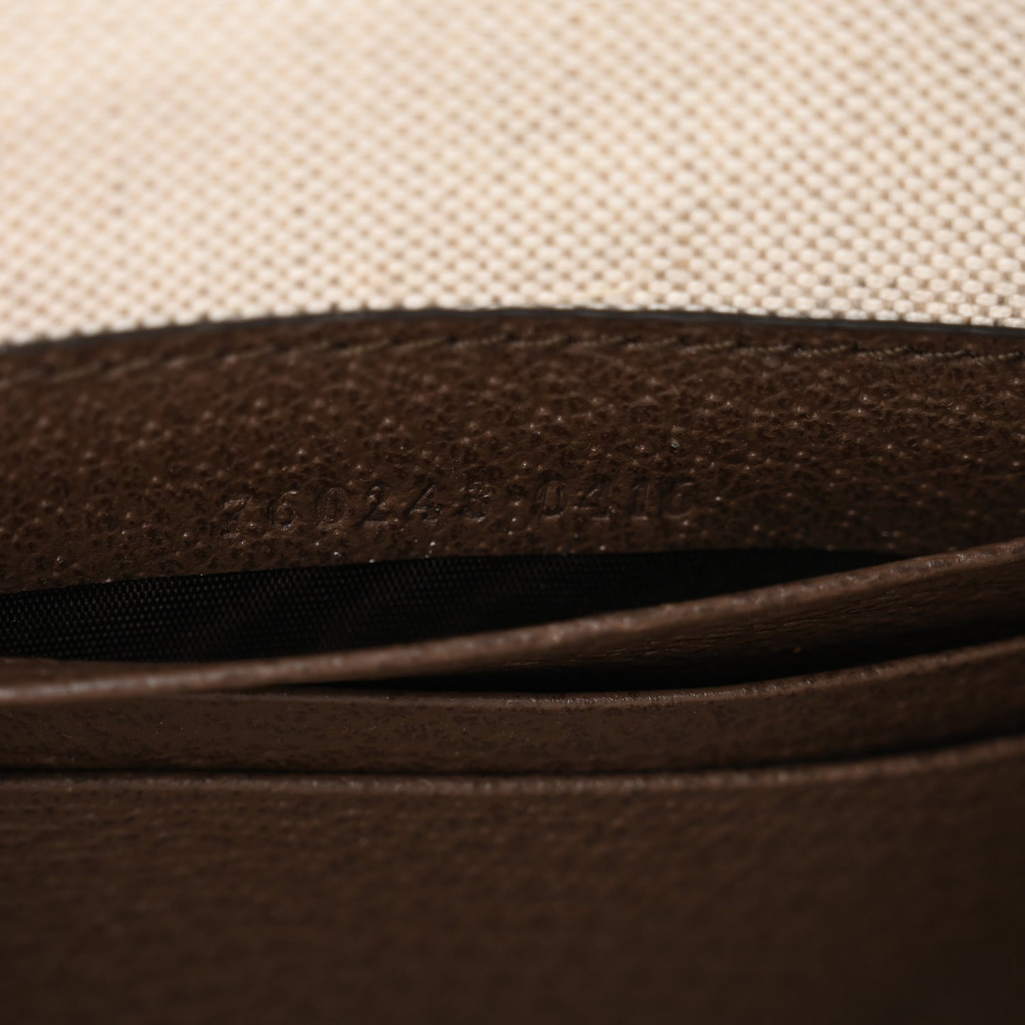 GG Supreme Monogram Textured Dollar Calfskin Web Small Ophidia Wristlet Pouch Beige Ebony New Acero