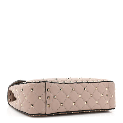 Valentino Garavani Lambskin Medium Rockstud Spike Shoulder Bag Poudre 4 of 11