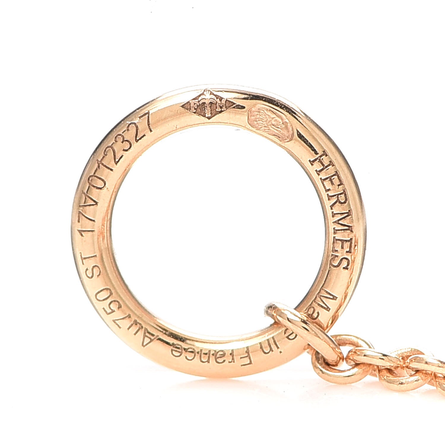 Hermes 18K Rose Gold TPM Chaine d'Ancre Punk Necklace ST 5 of 6