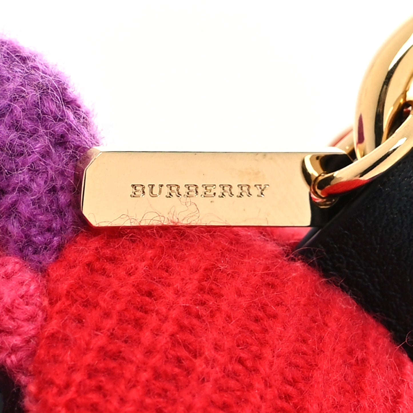 Cashmere Knit Rainbow Thomas Bear Bag Charm Multicolor