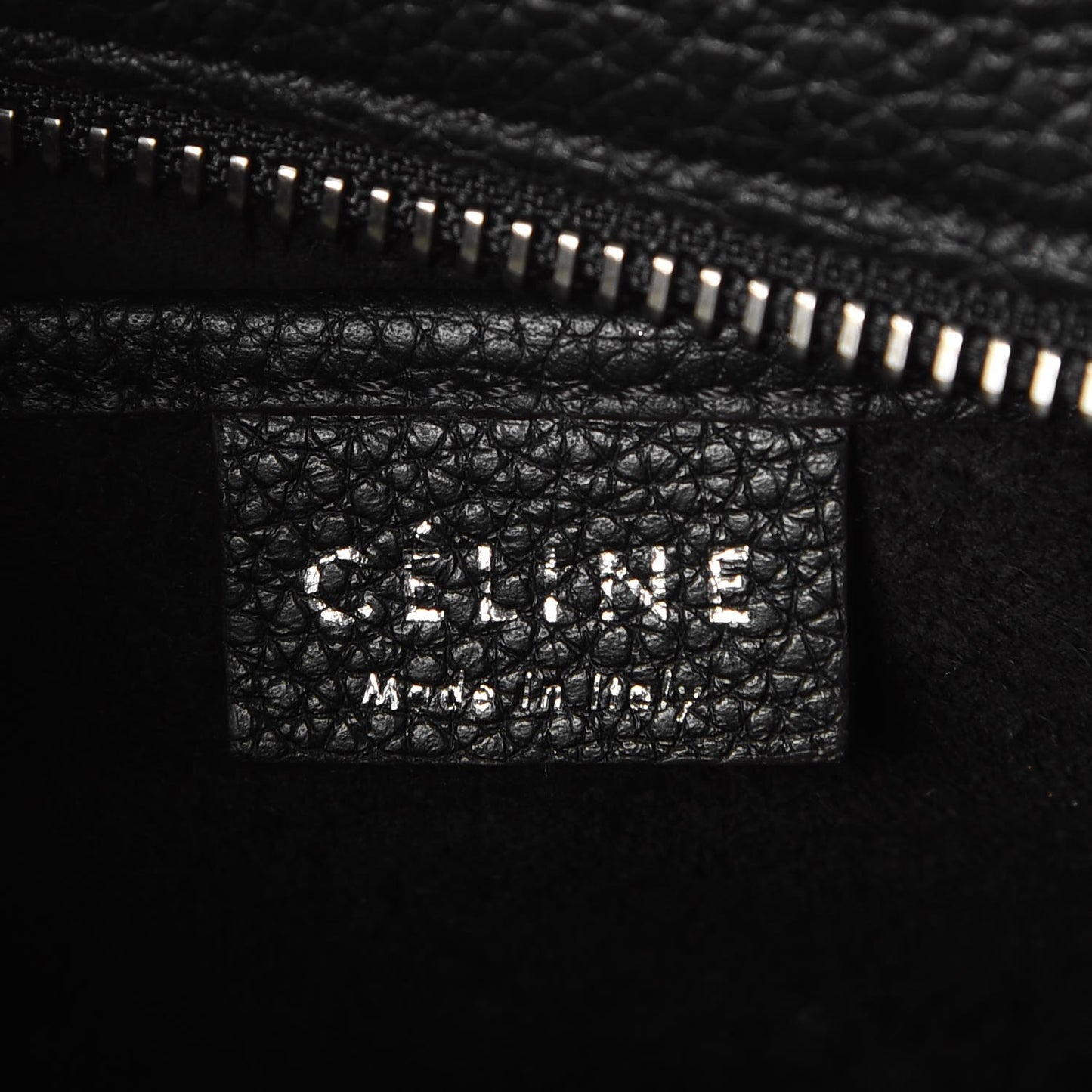 Drummed Calfskin Nano Luggage Black