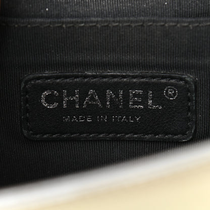 Chanel Metallic Patent Calfskin Quilted Medium Boy Flap Silver 7 of 11