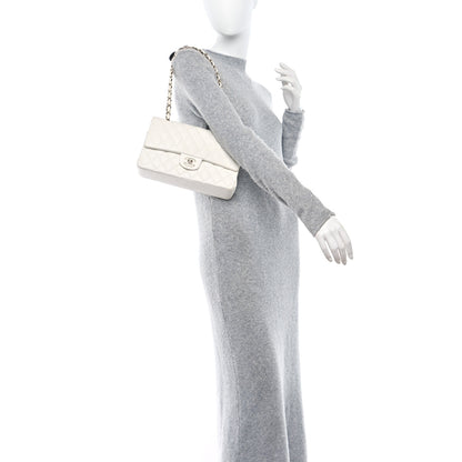 Chanel Caviar Quilted Medium Double Flap White 2 of 10