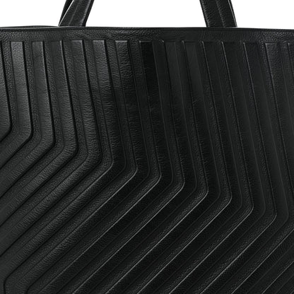 Balenciaga Grained Calfskin Embossed Large Car East West Tote Black 8 of 10