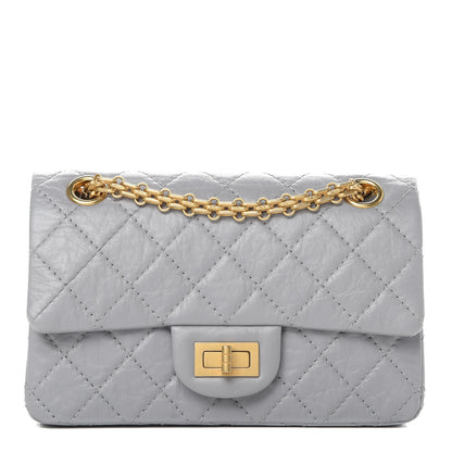 Chanel Aged Calfskin Quilted 2.55 Reissue Mini Flap Grey 1 of 12
