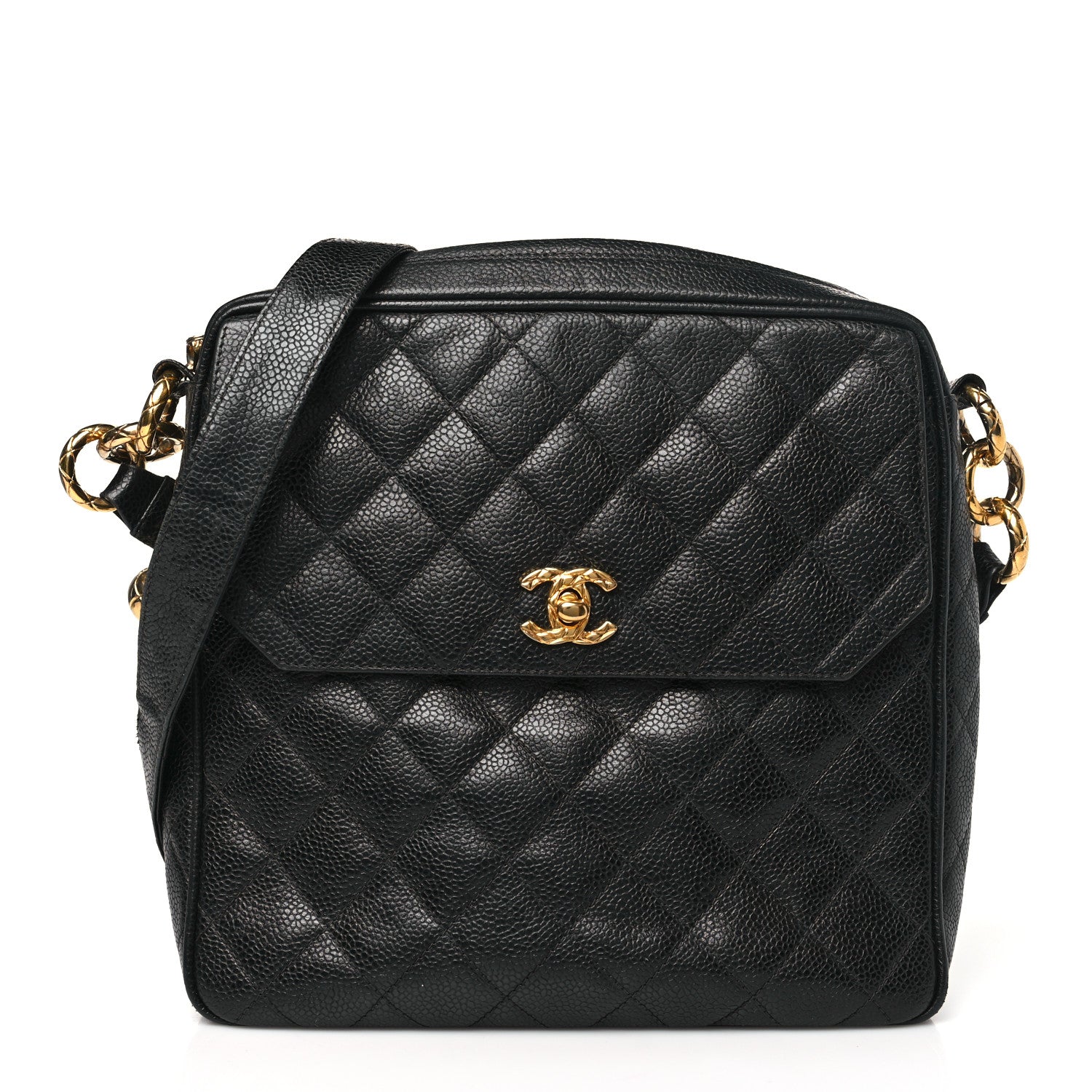 Chanel Caviar Quilted Flap Camera Case Black 1 of 11