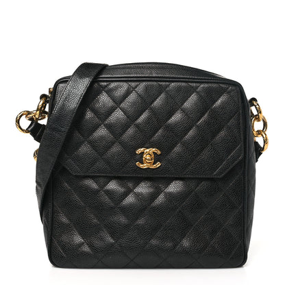 Chanel Caviar Quilted Flap Camera Case Black 1 of 11