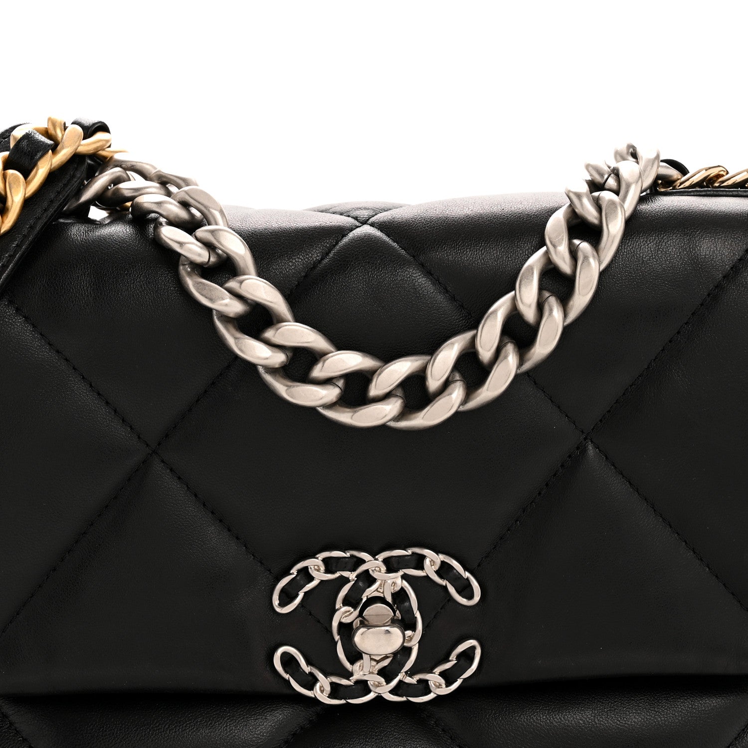 Chanel Lambskin Quilted Medium Chanel 19 Flap Black 8 of 12