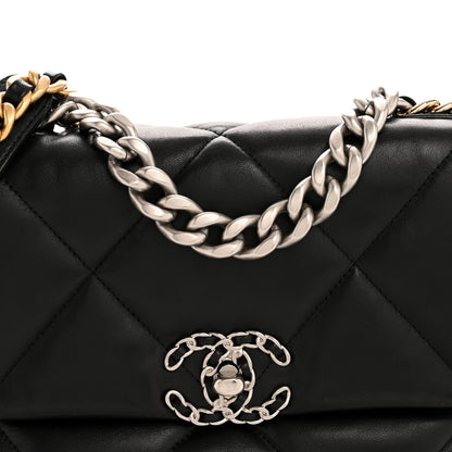 Chanel Lambskin Quilted Medium Chanel 19 Flap Black 8 of 12