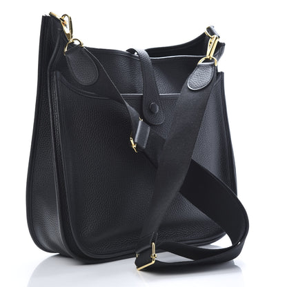 Hermes Taurillon Clemence Evelyne III GM Black 3 of 11