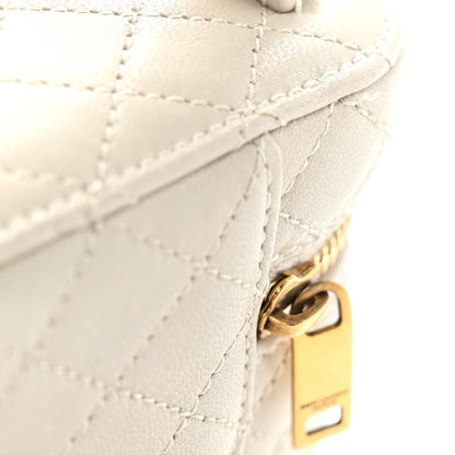 Saint Laurent Lambskin Quilted Micro Gaby Vanity Case Crema Soft 21 of 21