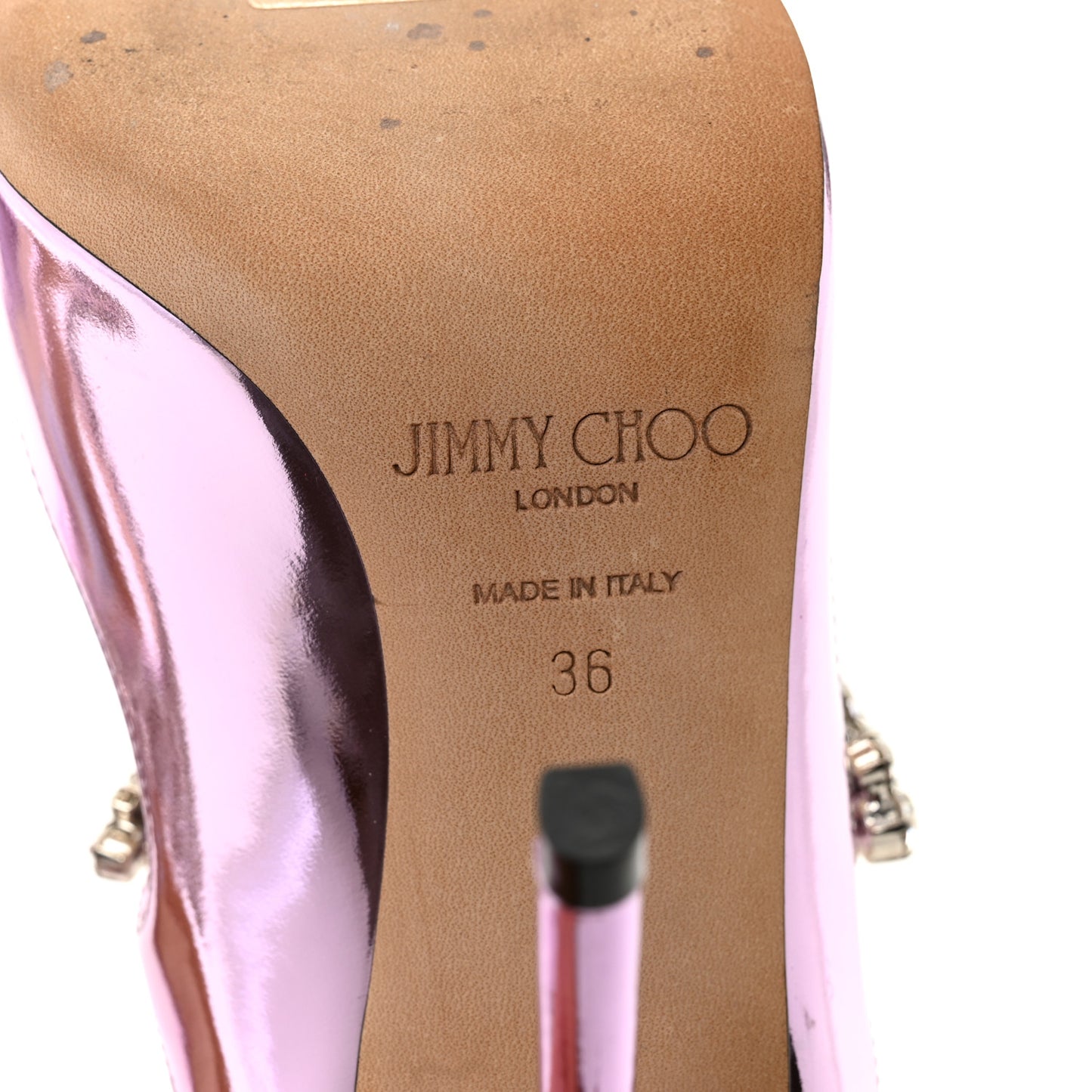 Metallic Patent Crystal Bing 100 Pumps 36 Mauve