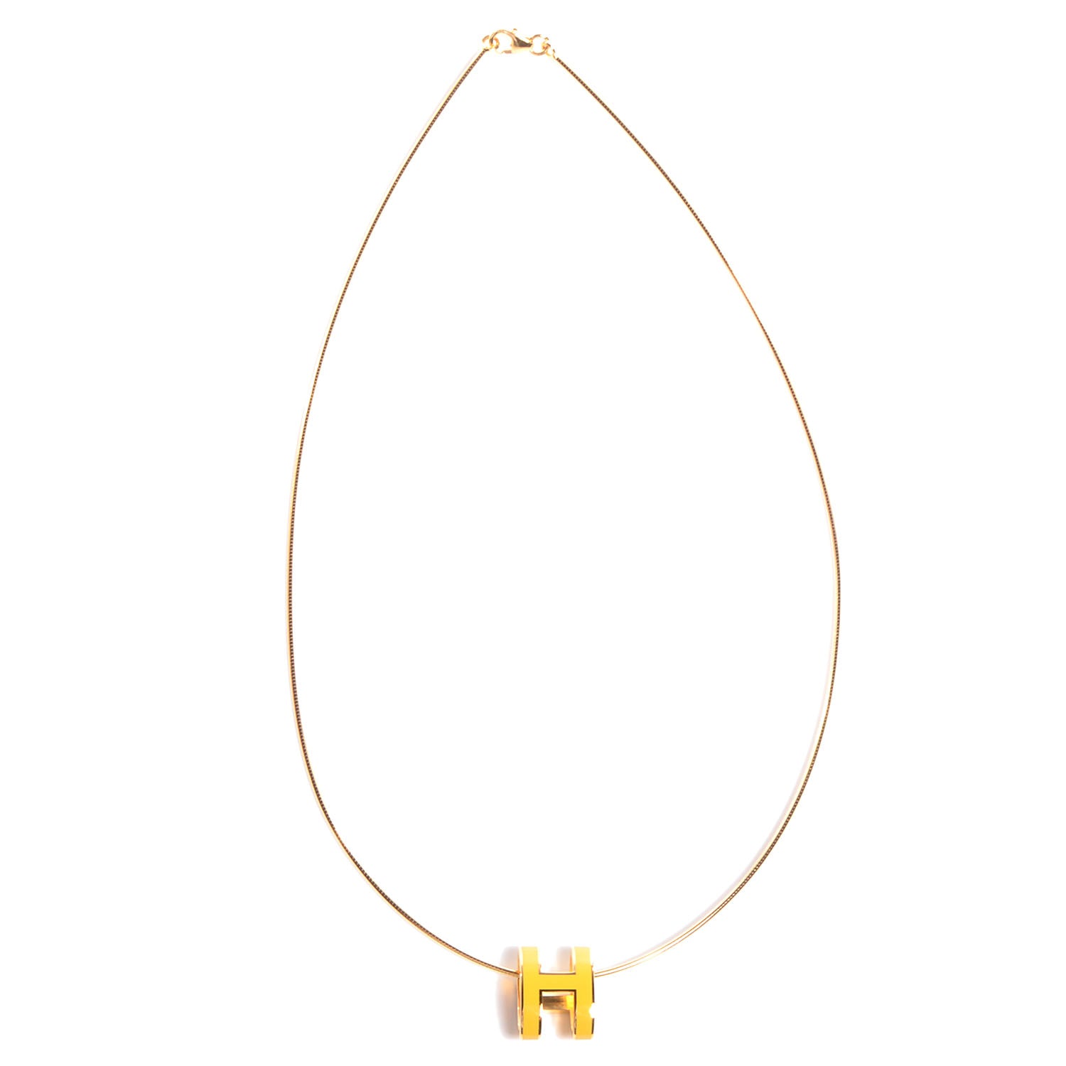Hermes Gold Plated Pop H Necklace Jaune 1 of 5