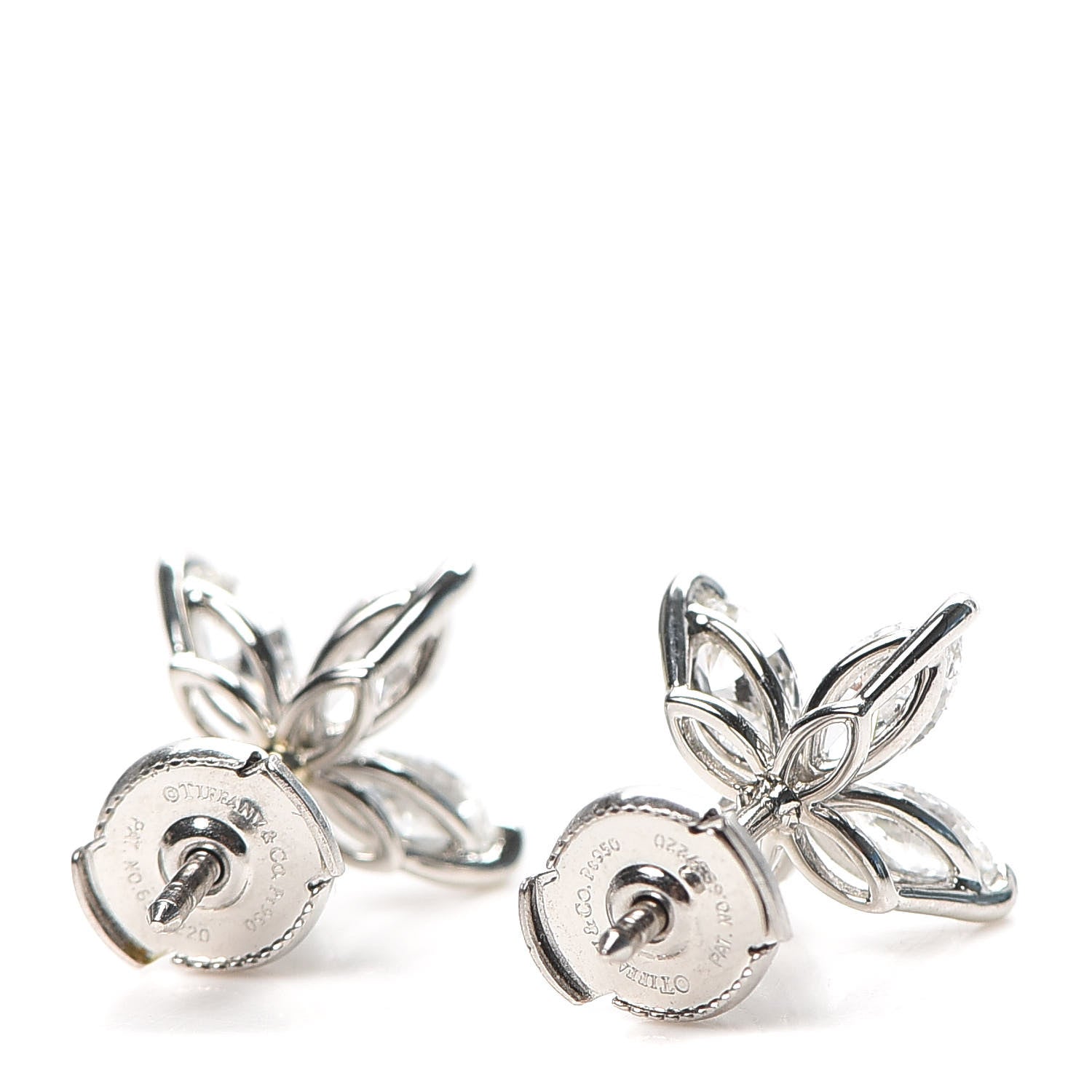 Tiffany Platinum Diamond Large Victoria Earrings 3 of 5