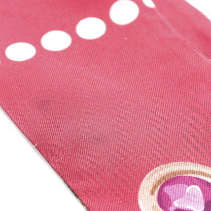 Chanel Silk Pearl CC Chain Slim Bandeau Scarf Pink 5 of 8