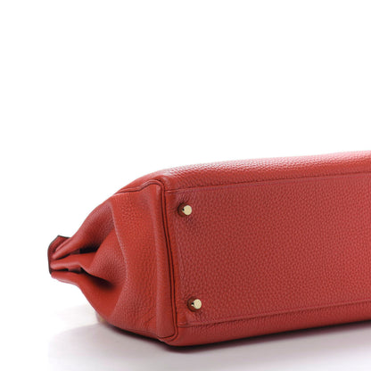 Hermes Togo Kelly Retourne 35 Geranium 6 of 13