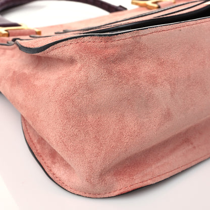 Chloe Suede Calfskin Braided Medium Marcie Double Carry Canyon Rose 8 of 9