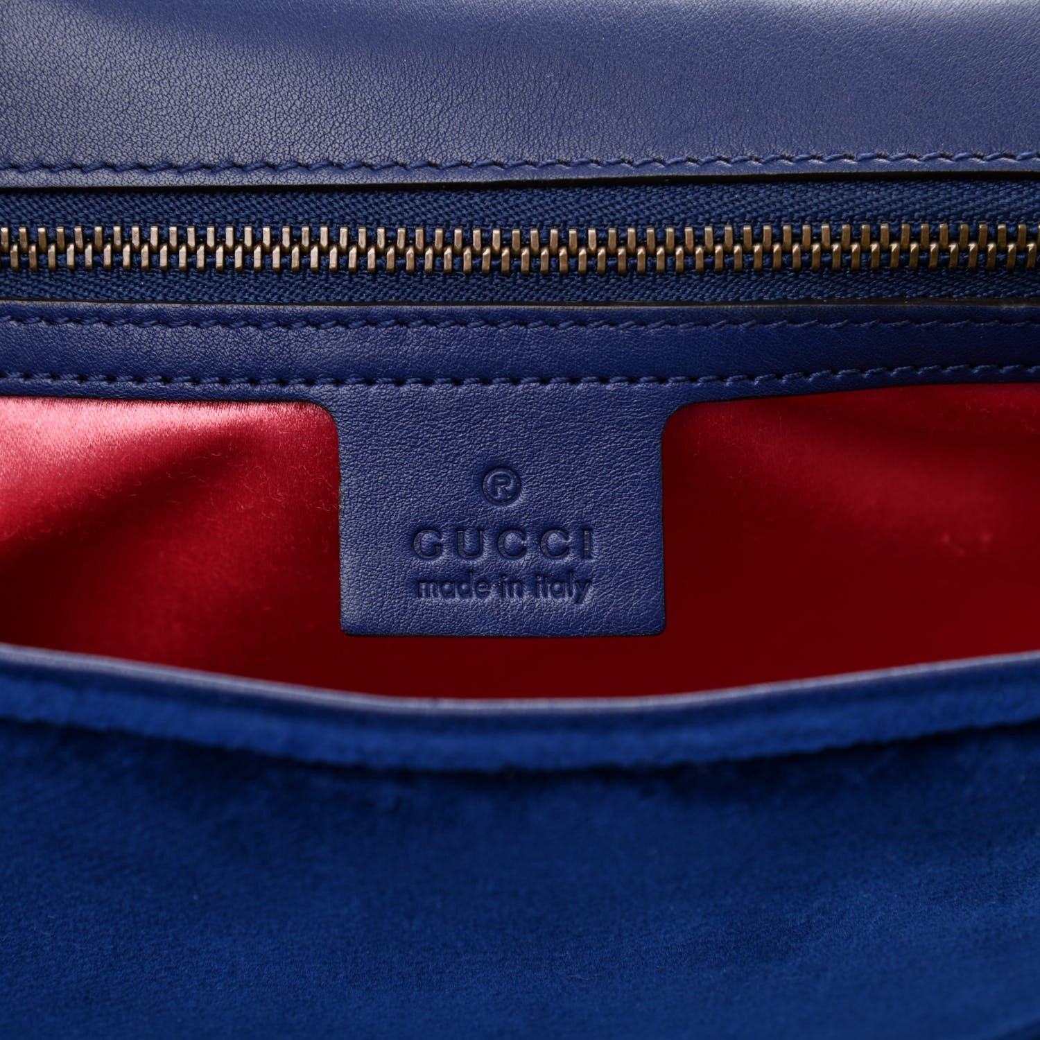 Gucci Velvet Matelasse Medium GG Marmont Shoulder Bag Cobalt Blue 6 of 11