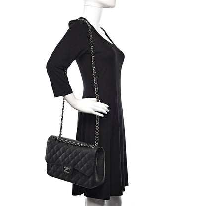 Chanel Caviar Quilted Jumbo Double Flap Black 2 of 11