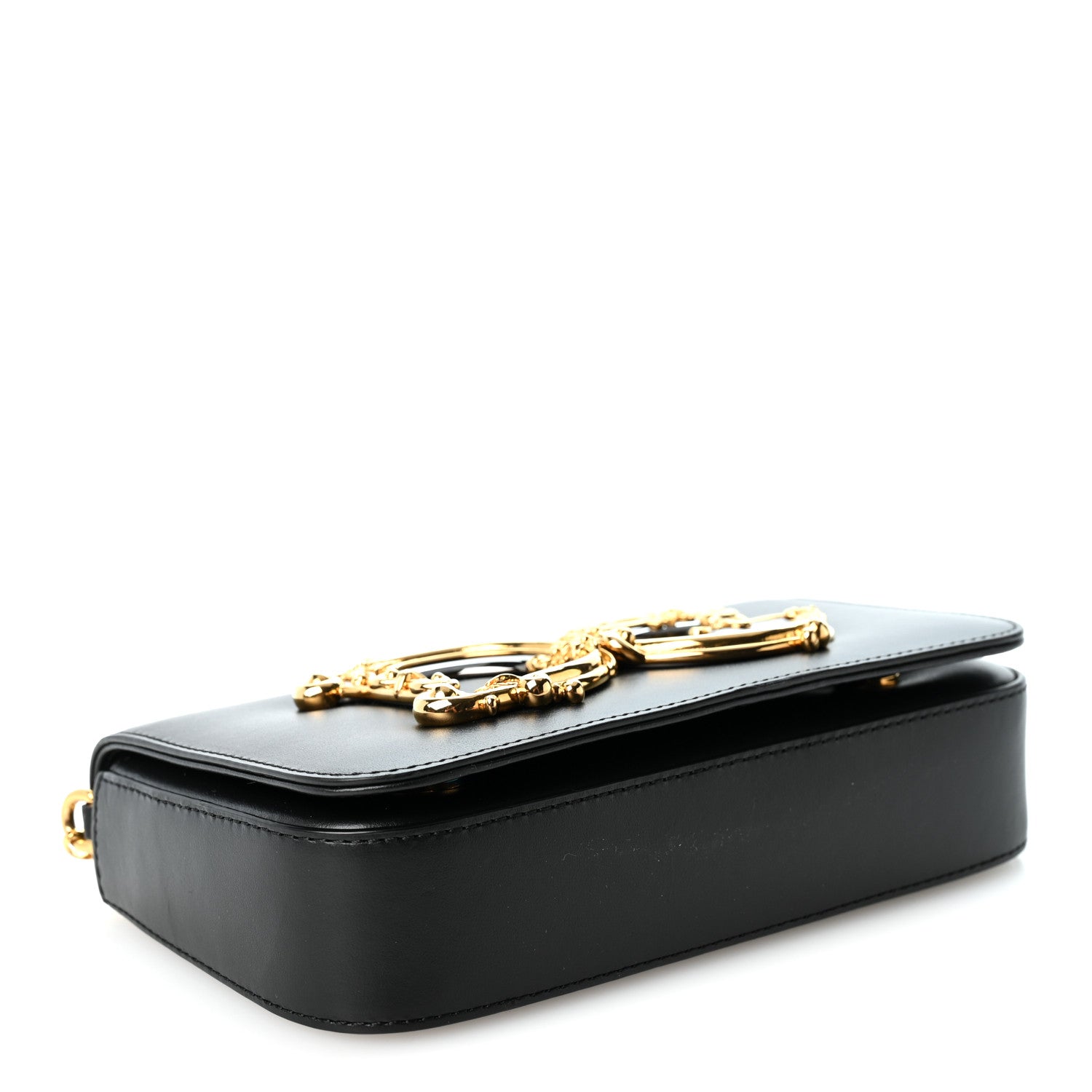 Dolce & Gabbana DOLCE GABBANA Calfskin DG Girls Phone Shoulder Bag Black 4 of 9