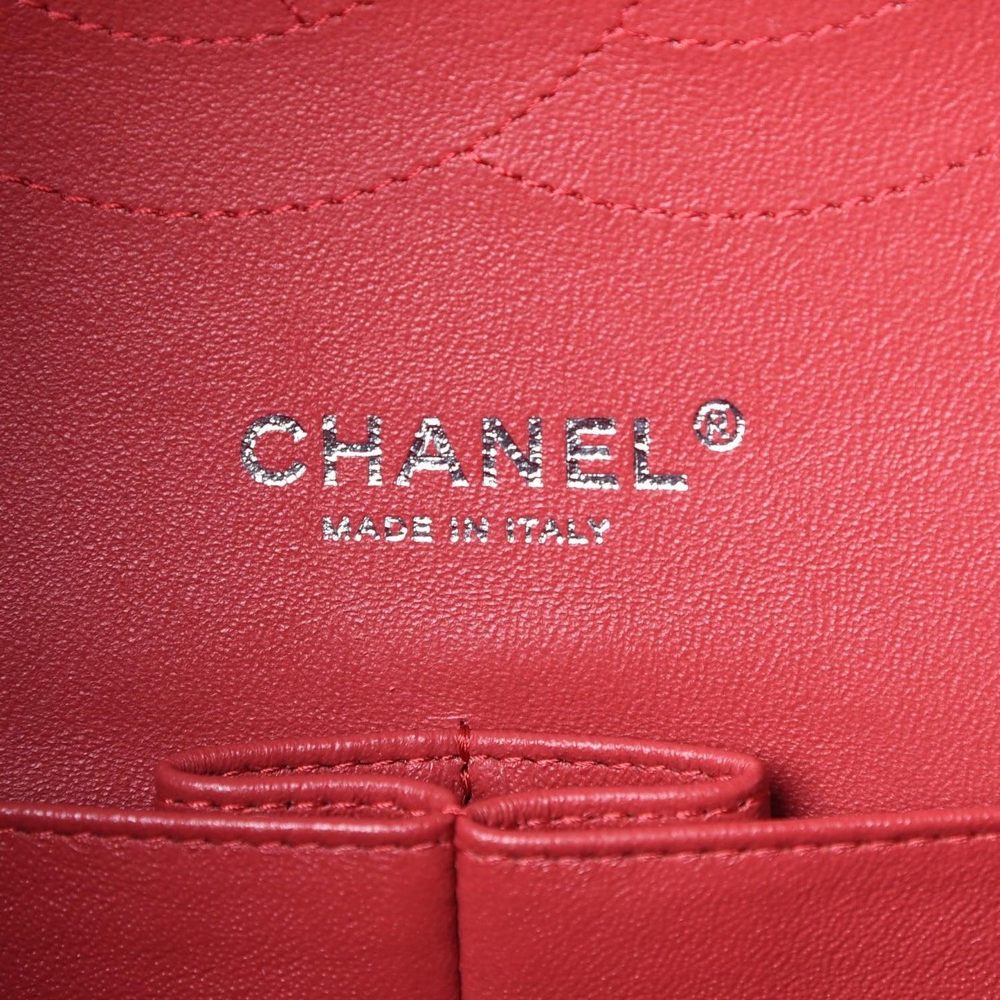Caviar Quilted Jumbo Double Flap Dark Red