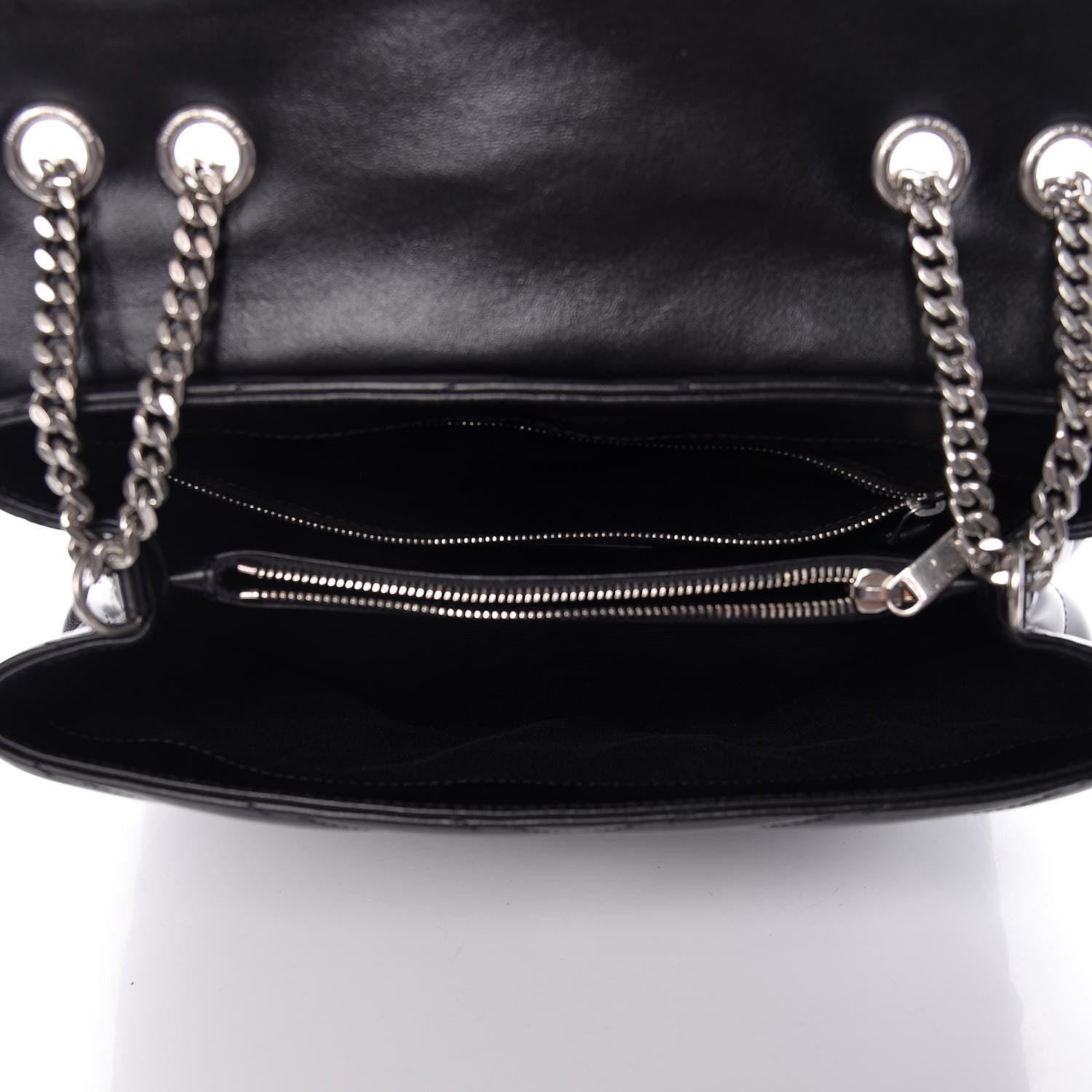 Saint Laurent Calfskin Y Quilted Monogram Medium Loulou Chain Satchel Black 5 of 10