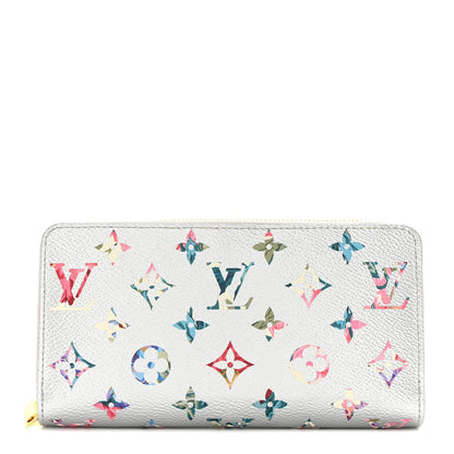 Louis Vuitton Metallic Monogram LV Garden Zippy Wallet Silver 1 of 10