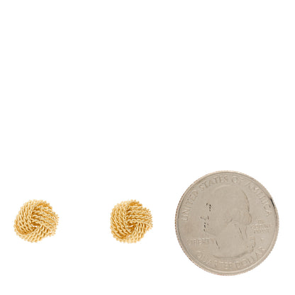 Tiffany 18K Yellow Gold Twist Knot Earrings 2 of 4