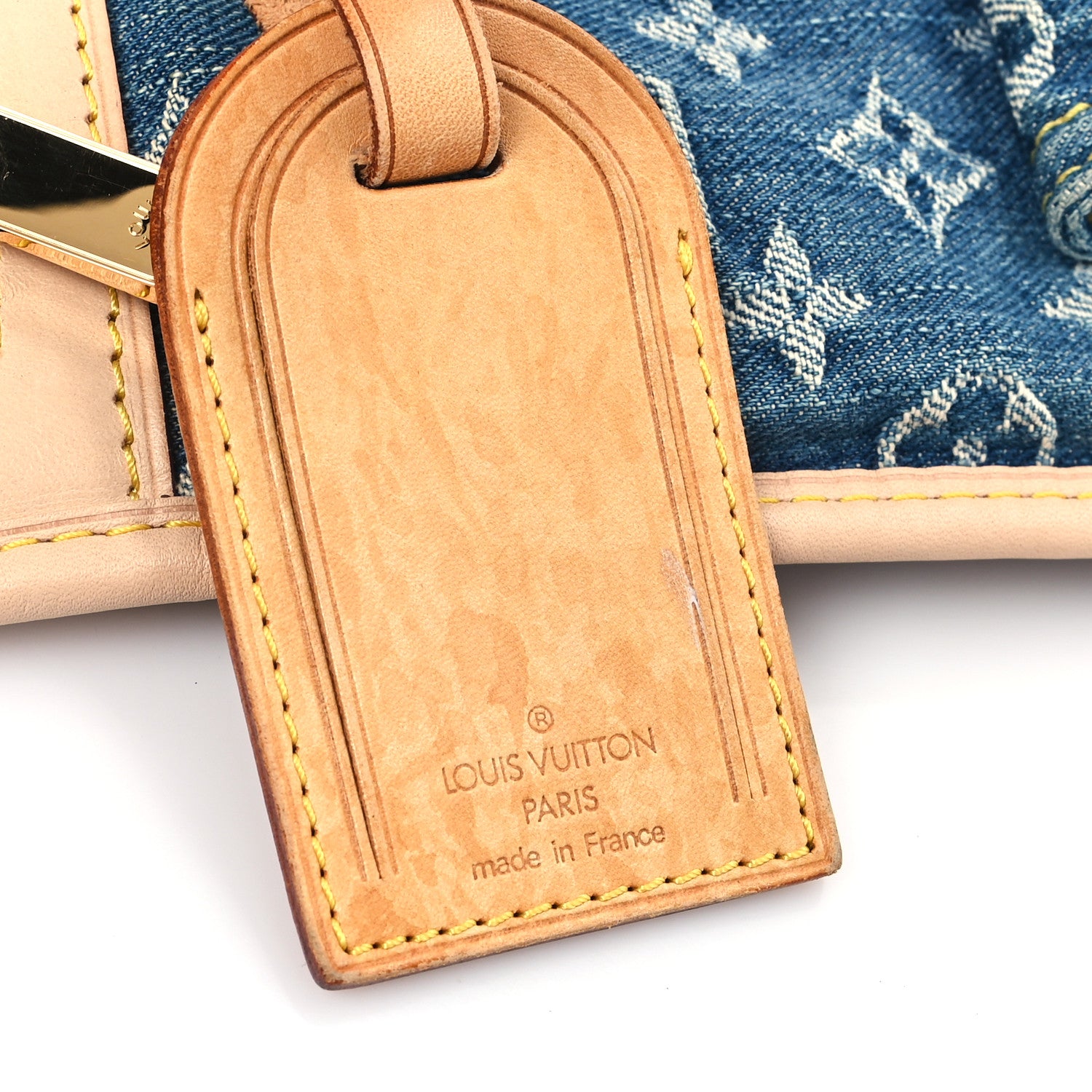 Louis Vuitton Monogram Denim Sac Plat Blue 10 of 13