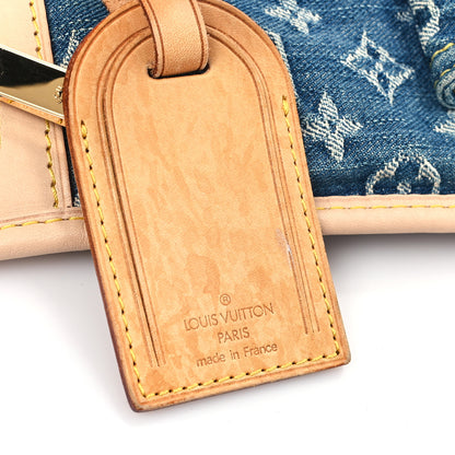Louis Vuitton Monogram Denim Sac Plat Blue 10 of 13