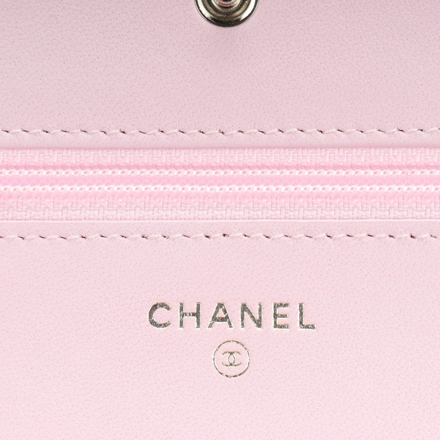 Chanel Lambskin Quilted Diamond CC Wallet On Chain WOC Pink 7 of 9