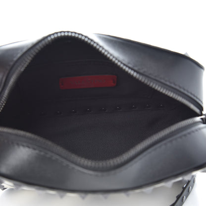 Valentino Garavani Vitello Chevron Rockstud Camera Crossbody Bag Light Ivory Black 5 of 7