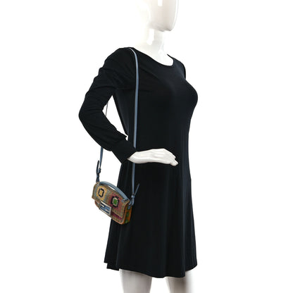 Fendi Perline Glass Karung Beaded Nano Maxi Buckle Baguette Phone Pouch Multicolor Azzuro Glicine 2 of 10
