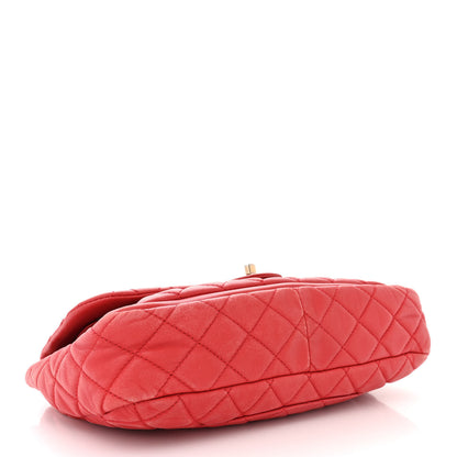 Chanel Lambskin Quilted Large Now and Forever Flap Red 4 of 14
