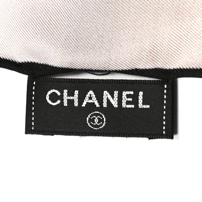 Chanel Silk CC Square Scarf Rose Black 3 of 3