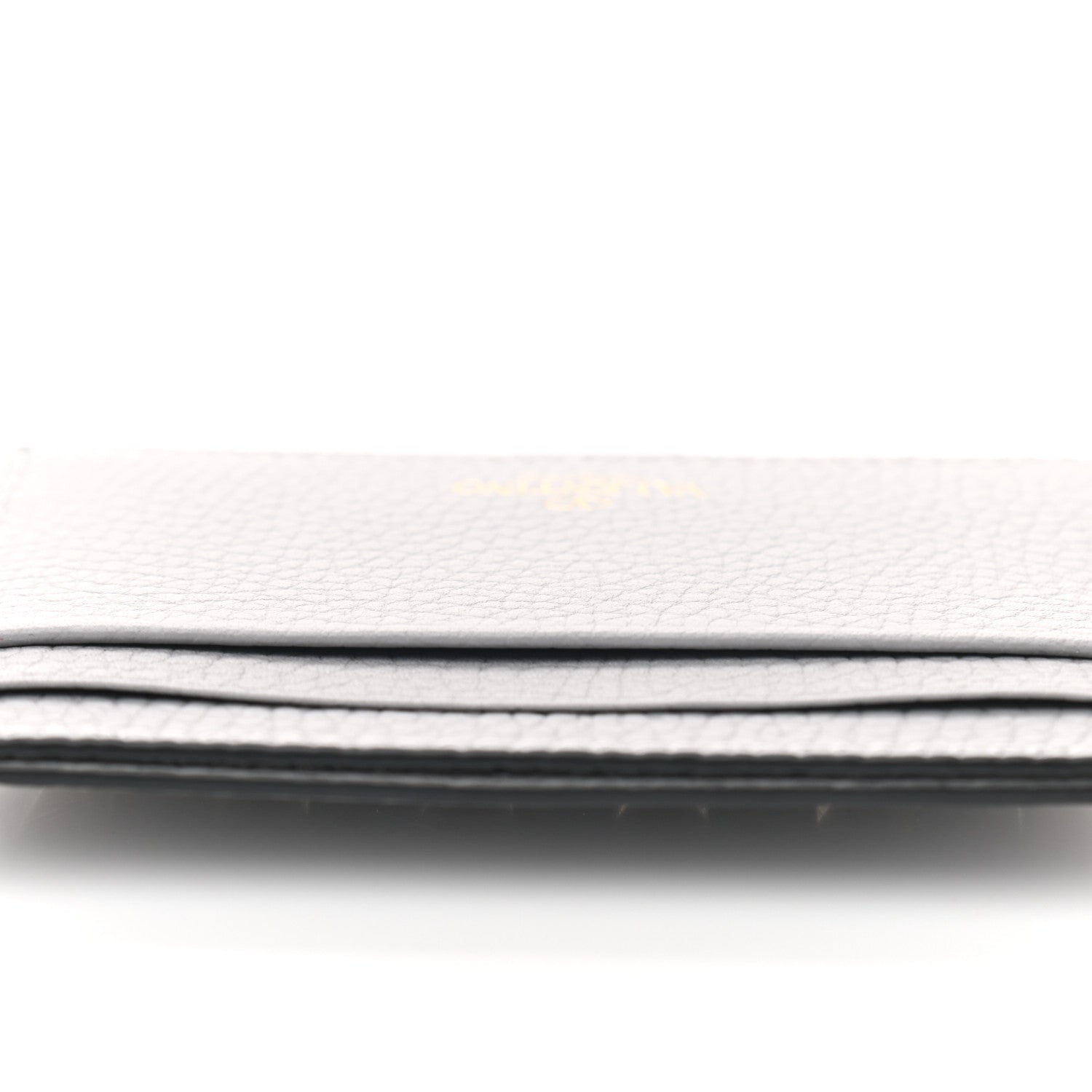 Valentino Garavani Pebbled Calfskin Rockstud Card Holder Grey 7 of 7
