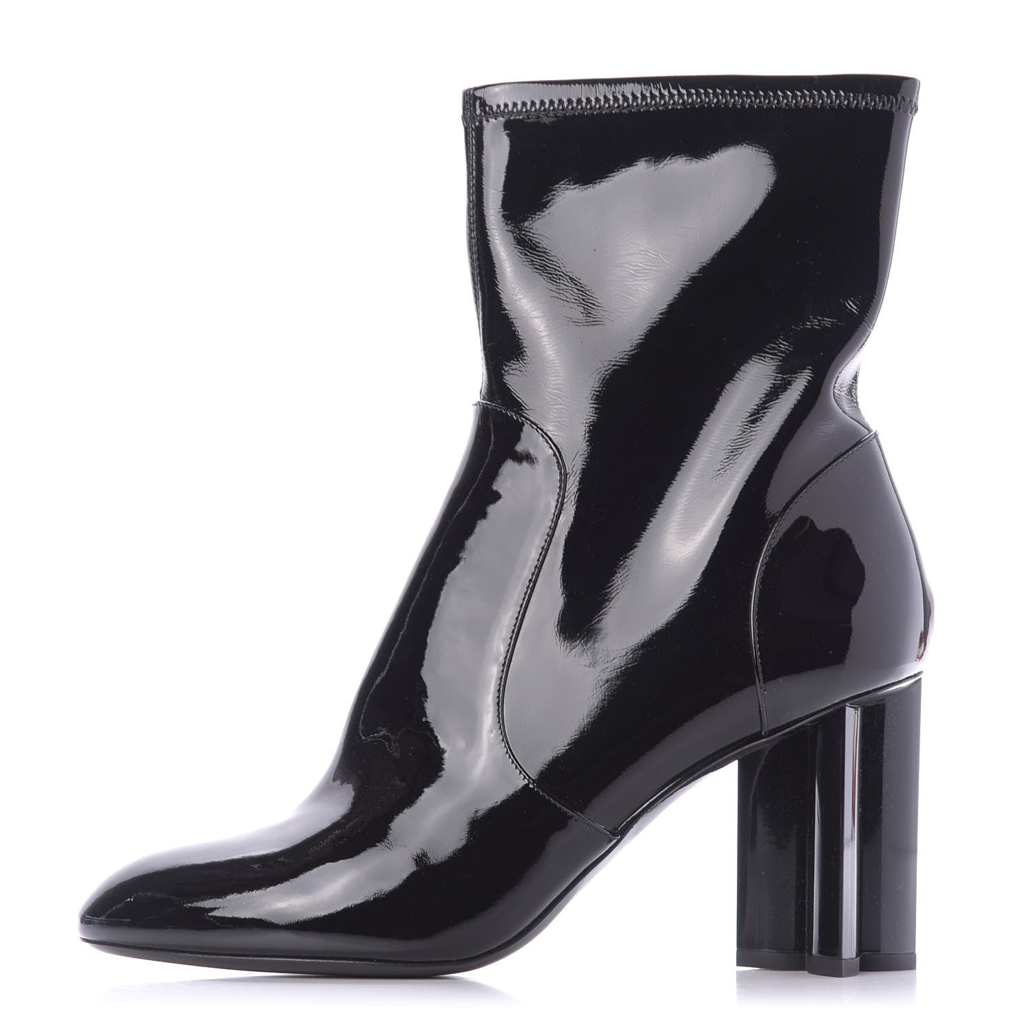 Louis Vuitton Patent Uniformes Silhouette Ankle Boots 41 Black 1 of 9