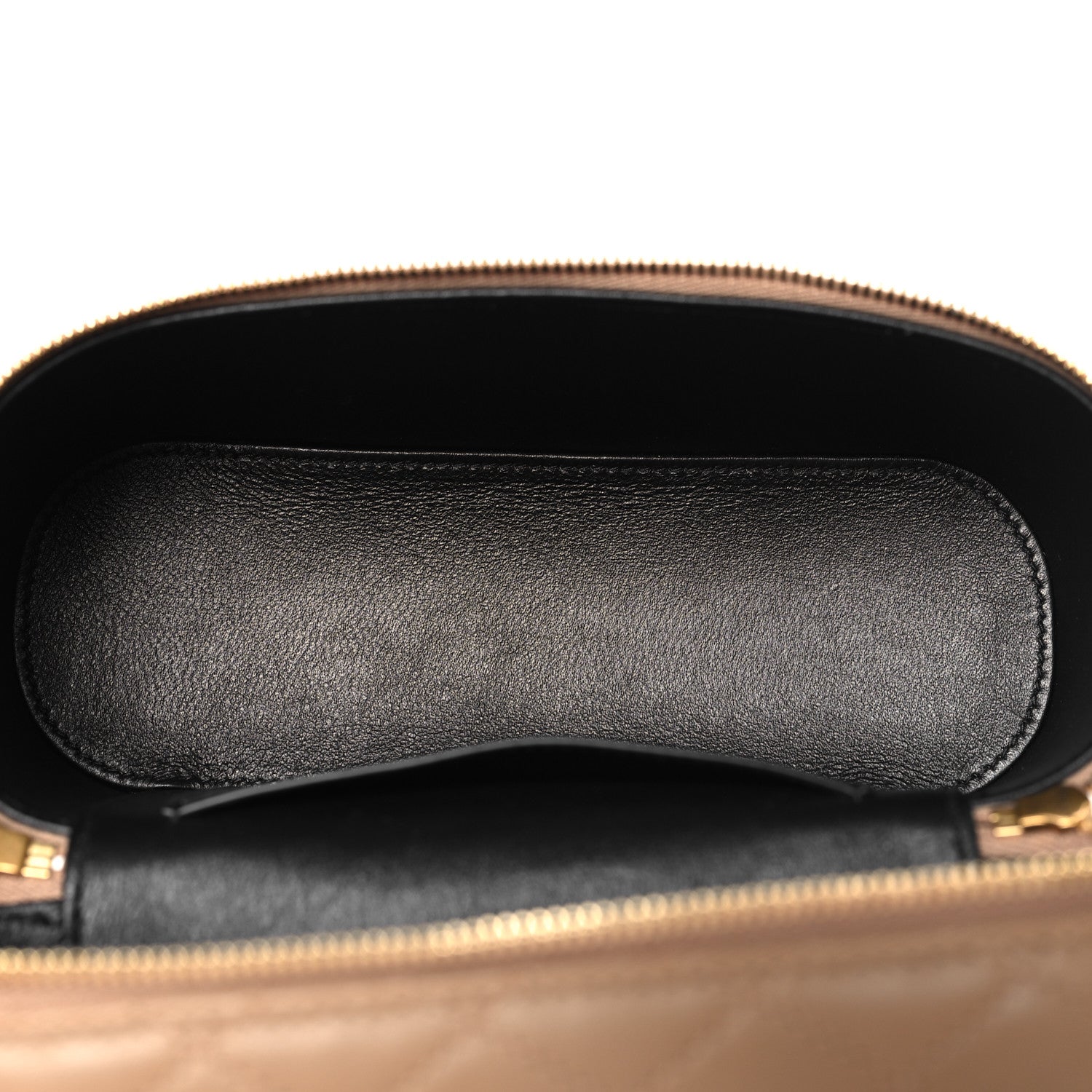 Saint Laurent Lambskin Quilted Mini Gaby Vanity Case Dark Toffee 5 of 9