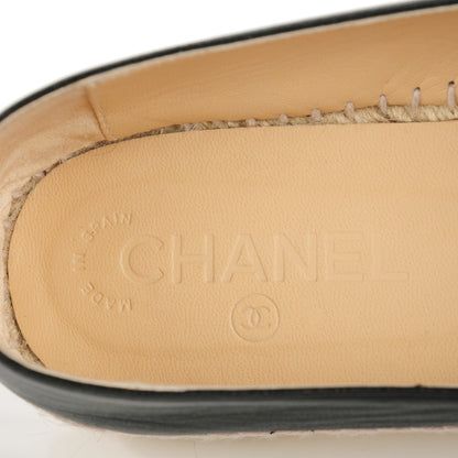 Chanel Lambskin CC Espadrilles 41 Black 10 of 12