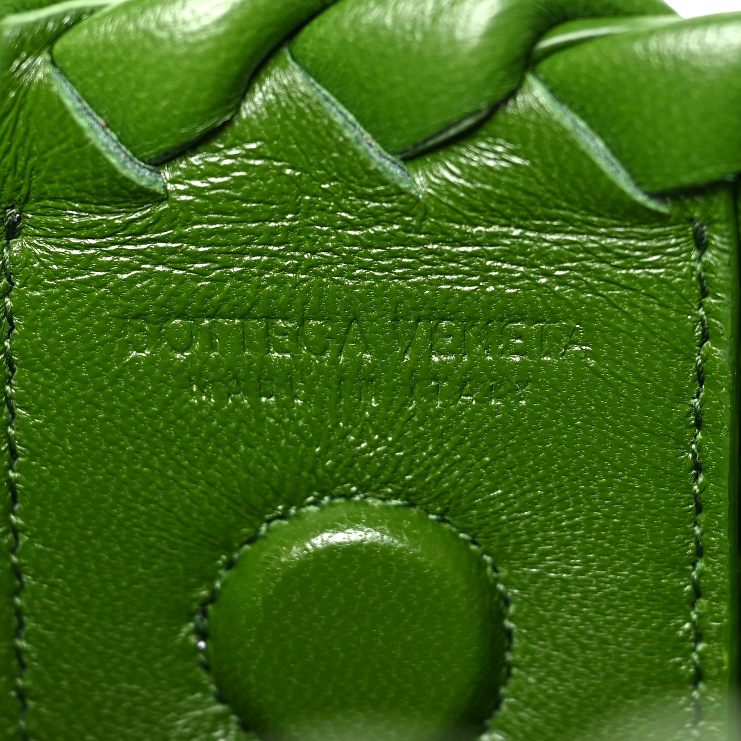 Nappa Intrecciato Small Clicker Shoulder Bag Avocado