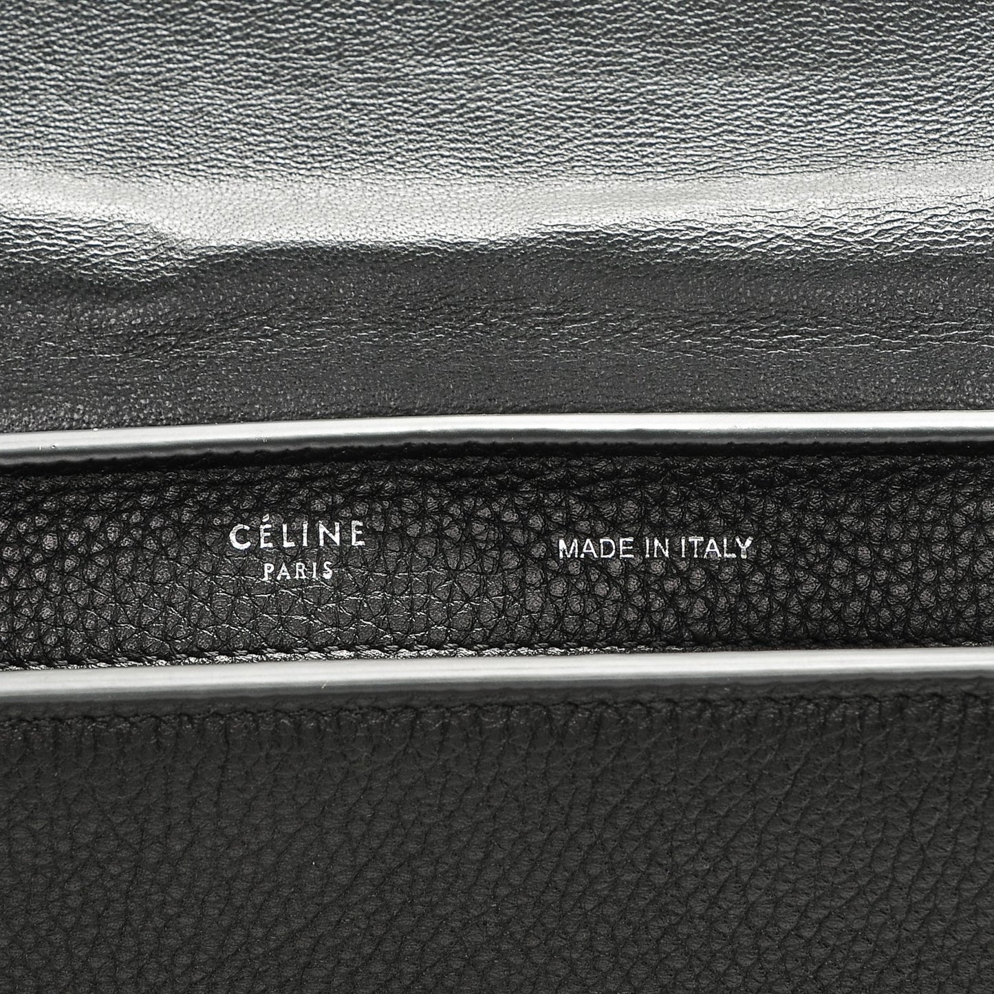 Drummed Calfskin Suede Small Trapeze Black