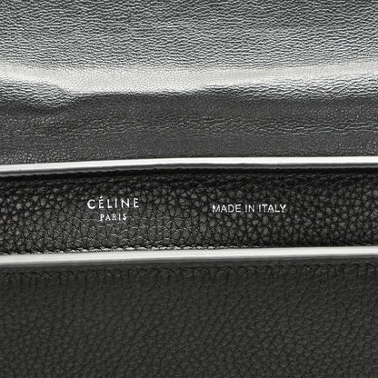Celine Drummed Calfskin Suede Small Trapeze Black 5 of 6