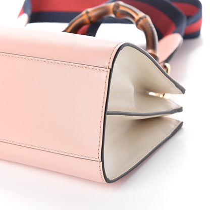 Gucci Nappa Bamboo Web Mini Nymphaea Top Handle Bag Perfect Pink Mystic White 9 of 9
